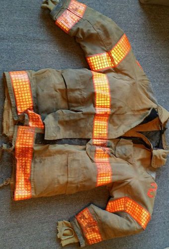 Used 1991 tan and orange GLOBE fire jacket