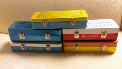 SYNTHES STANDARD INSTRUMENT ALUMINUM CASES 301 SERIES LOT ~RARE COLORS~
