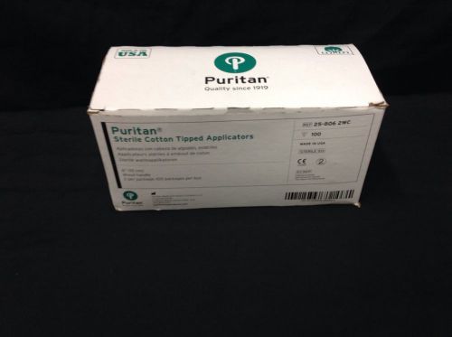 Box Of 100 Puritan Sterile Cotton Tipped Applicators 25-806 2WC