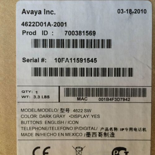 Avaya 4622 -- 4622D01A (700345200) BRAND New unopened BOX!