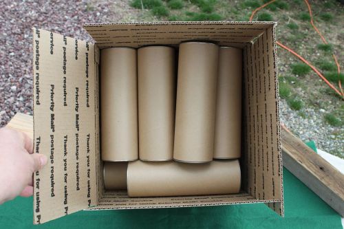 68 Lined Food Grade SHIPPING TUBES WITH CAPS 3&#034; X 9&#034;