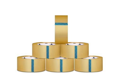 24 rolls clear carton sealing hotmelt 1.5 mil packing shipping tape 3&#034;x110&#034; yrd for sale