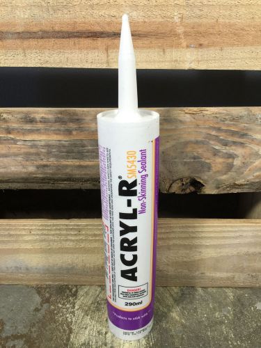 NEW ACRYL-R Non Skinning Butyl Caulking. White. Case of 30 Tubes. SM5430