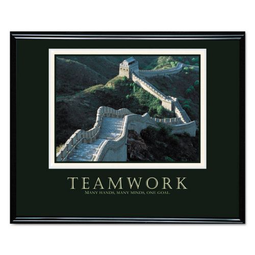 Advantus Teamwork (great Wall Of China) Framed Motivational Print, 30 X 24