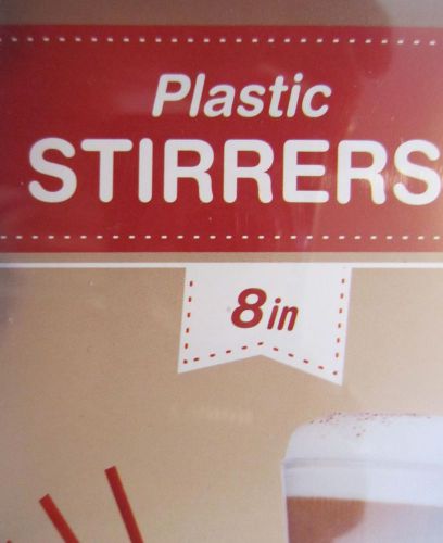 Plastimade Plastic Red Stirrers 8 inch 750 Pieces STR-8   8012514010945