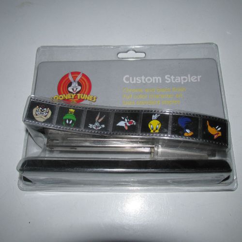 Looney Tunes Film Strip Custom Stapler NEW Chrome and Black Finish Bugs Bunny+