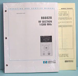 HP 86602B RF Section 1-1300 MHz Operating and Service Manual PN 86602-90026 NOS