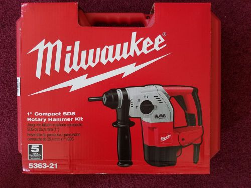 NEW MILWAUKEE 5363-21 HD 1&#039;&#039; SDS ROTARY CORDED HAMMER DRILL WITH HARD  CASE