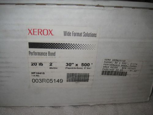 Xerox performance bond 20lb paper roll 003r05149 (30&#034; x 500&#039;) 3&#034; core new for sale