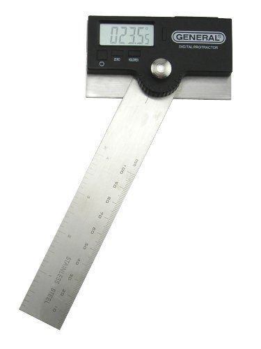General Tools 1702 6-Inch Stainless Steel Pivoting Arm Digital Protractor