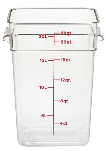 CAMBRO 22 QT FOOD STORAGE CONTAINER SQUARE CLEAR - 22SFSCW135