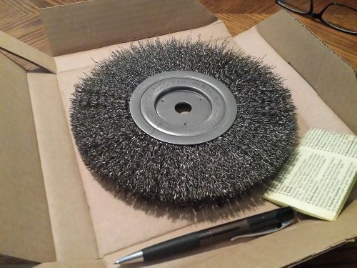 Weiler,  Wire Wheel Brush, Crimped Wire, 8&#034;  Dia., 5/8 arbor hole, New