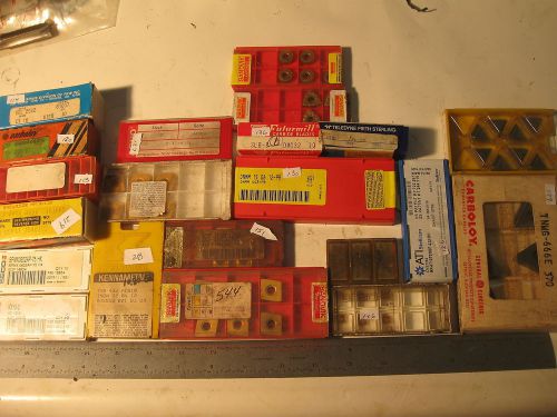 117 unused carbide inserts, various types and styles w/inventory machinist