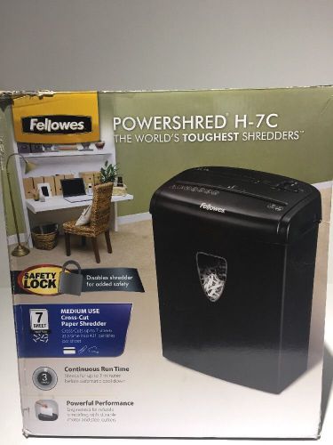New In Box Fellowes Powershred H-7C Cross-Cut Shredder