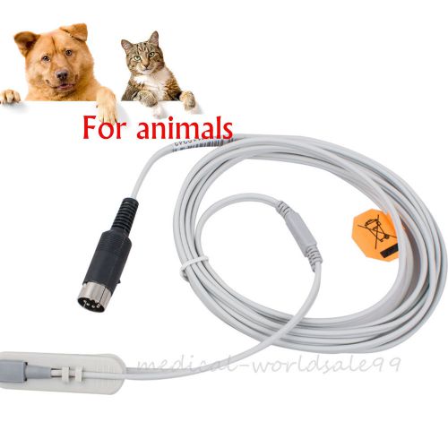 Veterinary SpO2 Sensor Probe Cable Wire Schiller Augus Pro 3M 7Pins for Animals