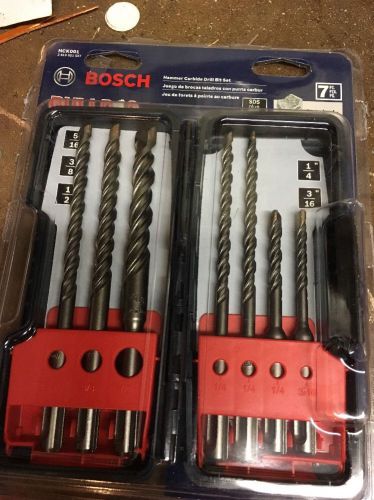 Bosch Bulldog 7 pc Hammer Carbide Drill Bit Set New in box