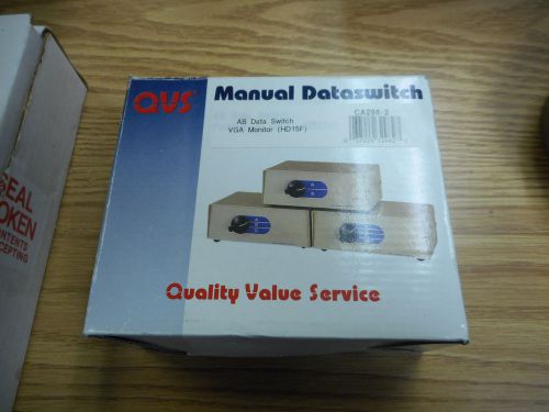 QVS Manual Dataswitch 4-Port VGA ABCD Monitor Switch HD15F SVGA