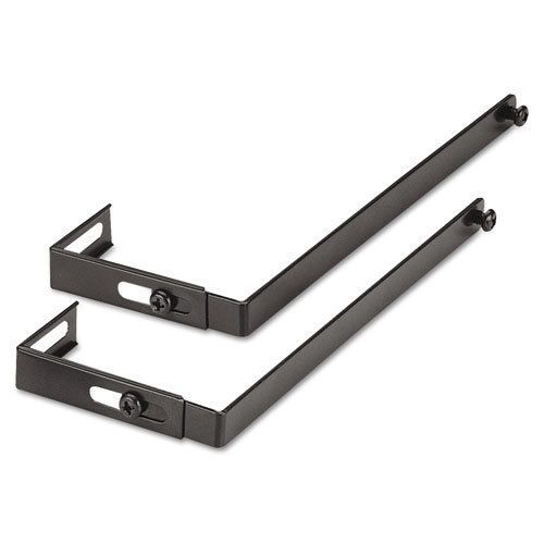 Universal One™ Adjustable Cubicle Hangers, Black, Set of Two