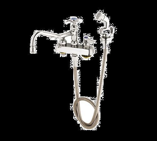 T&amp;s brass b-1157 faucet workboard 8&#034; swing nozzle splash mounted for sale