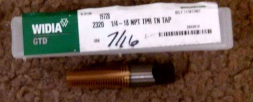 WIDIA GTD 19728 Pipe Tap, Taper, 1/4 Inx18, TiN