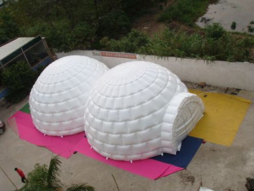 26&#039; 8M Inflatable Promotion Advertising Events Igloo Double Domes 0.4 PVC/Motor