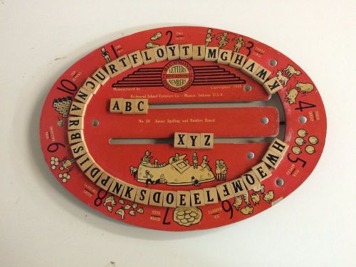 ANTIQUE RICHMOND #50 JUNIOR SPELLING AND NUMBER BOARD