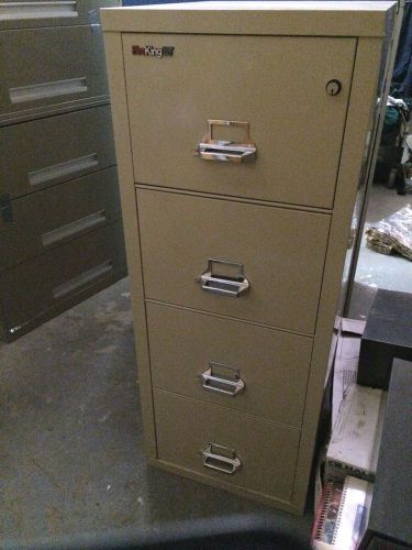 FireKing 25 Fire Resistant Four Drawer Legal Size File Cabinet With 2 Keys