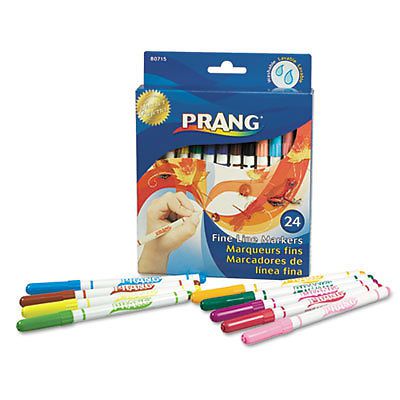 Prang Markers, Fine Point, 24 Assorted Colors, 24/Set