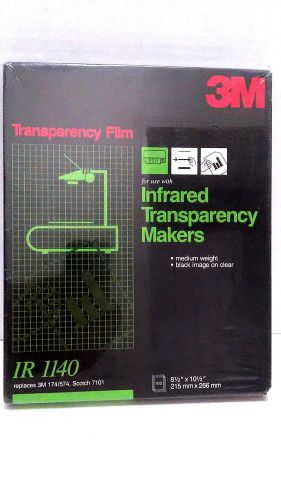 3M IR 1140 Transparency Film (100 Sheets 8 1/2&#034; x 10 1/2) Medium Weight