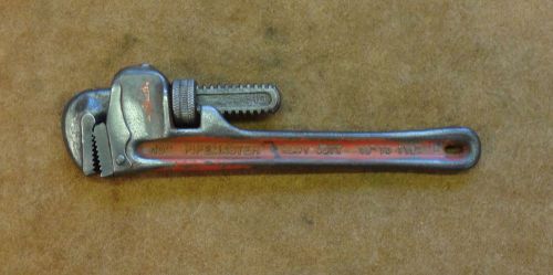 Vintage pipemaster 10&#034; steel heavy duty pipe wrench in good condition u.s.a. for sale