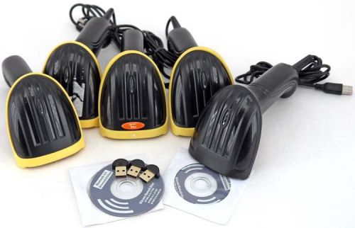 LOT OF 5 MIXED Taotronics Portable Handheld Laser Barcode Scanner TT-BS014 AS-IS