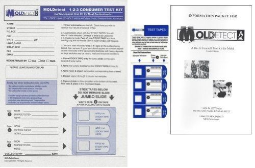 MOLDetect® Three Sample Mold Test Kit W/ Complete Lab Analysis