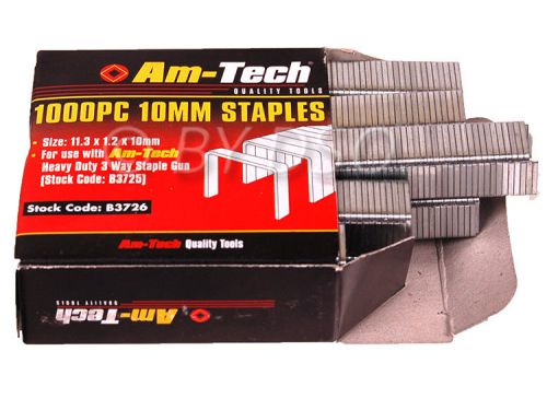 Am-tech 1000pc 10mm staples amb3726 for sale