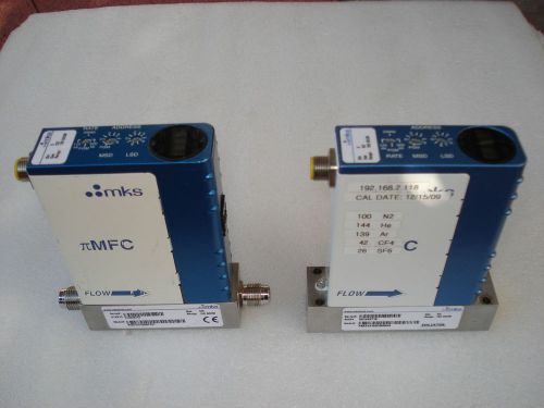 2 MKS MFC P6A019102R6T021, P8A013102C6M0AA Mass Flow Controller 100 SCCM