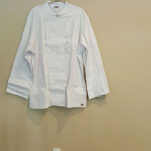 New Men&#039;s Dickies Grand Master chef coat white size 48 Long