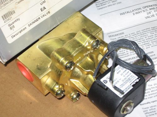 Parker 3/4&#034; 73212 brass 24v dc pilot op n/c valve for sale