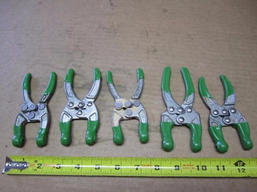 5 pc lot of  carr &amp; de-sta-co small aircraft squeeze clamp pliers aircraft tools for sale