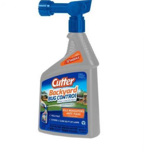 New Cutter Backyard Bug Control 32 oz Ready Spray Hose End Insect Repellent