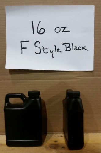 16 oz Black HDPE Plastic F-Style Containers Bottle