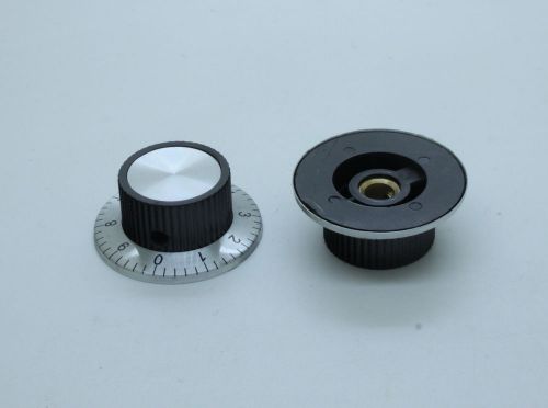 6 x hat control speed knob  37mmdx14mmh for 6mm shaft for sale