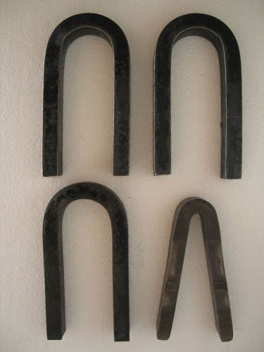 4 Vintage HORSESHOE SHAPE MAGNETS - 1/2 X 3/4 STEEL STOCK