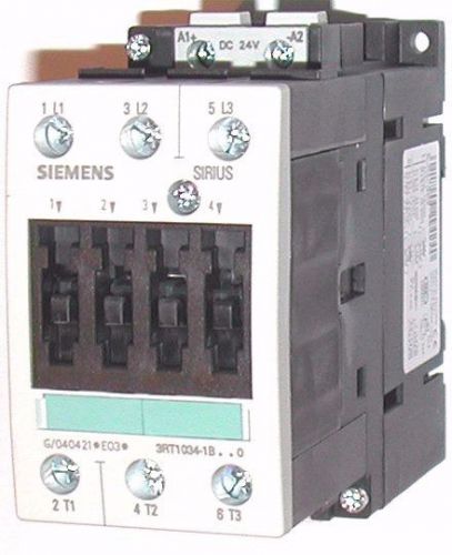 Siemens 3RT1033-1BB40 3-Pole Contactor, Size S2, 35 AMP, 24vDC Coil - NEW
