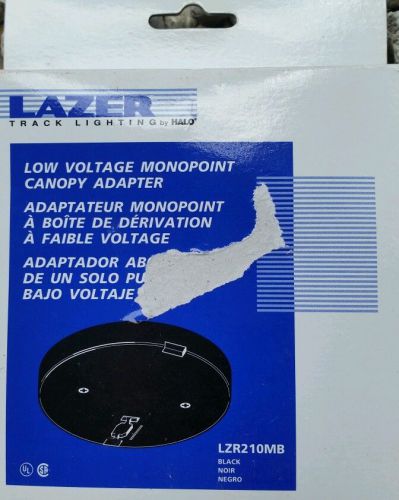 Halo Lazer Track Lighting Low Voltage Monopoint Canopy Adapter LZR210MB -Black
