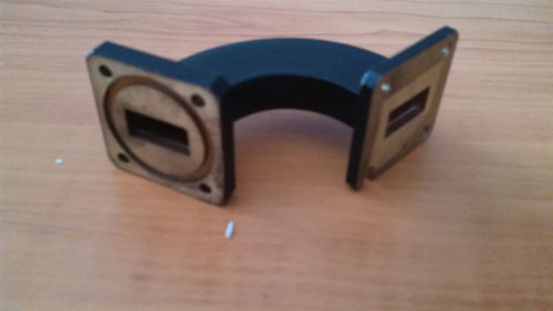 Wr 75 waveguide bend 75 deg copper wave guide with brass flange painted black for sale
