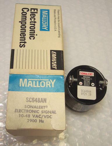 NEW--MALLORY  SC648AN SONALERT ELECTRONIC SIGNAL  10-48 VAC/VDC, 2900 HZ