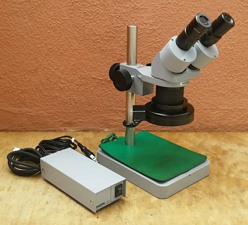 Hozan japan l-50 stereo microscope +ring light system electronics pcb inspection for sale