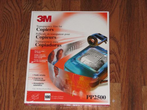 3M Transparency Film for Copiers 100 Sheets PP2500 New sealed box