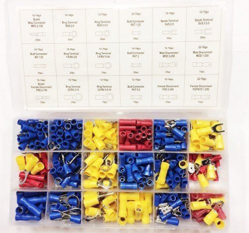 360-piece solderless electrical terminal assortment / 18 sizes for sale