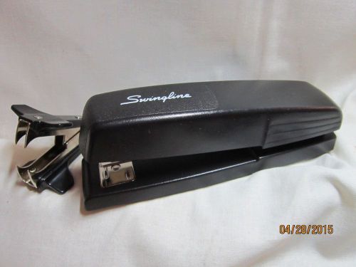 SWINGLINE Black Desktop Compact 6 1/2&#034; Stapler w/ FREE Staple Puller New