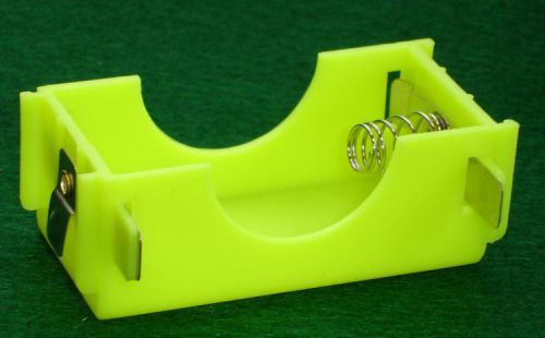 4 interlocking plastic d-cell battery holders yellow for sale
